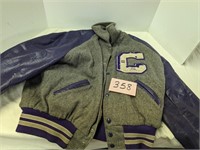Antique Gray & Purple Letterman's Jacket