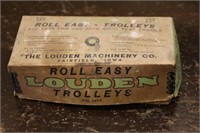 Louden Machinery Co. Advertising Box & Trolley