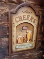 Cheers Cold Beer Sign - 17"Wx27"H