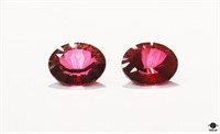 Red Topaz Gemstones / 2 pc