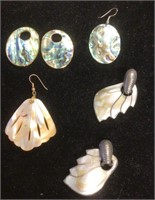 Abalone earrings and charms