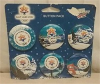 Six Salt Lake City 2002 Collectible Button Pins
