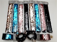 12 bracelets SLAP à paillettes réversibles, neuf