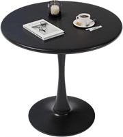 Black Small Tulip Table  24 Inches Round