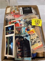 FLAT W/ POST CARDS, DICE GAMES, GAME BOY BOOKLET,