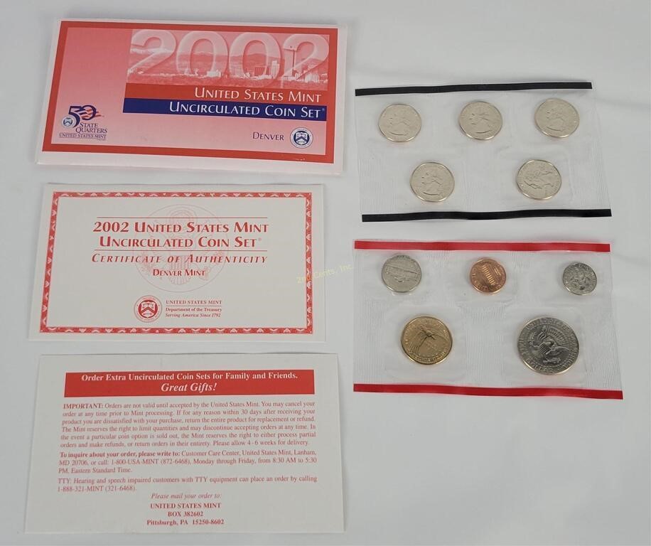 (2) 2002 U S Mint Uncirculated Coin Sets