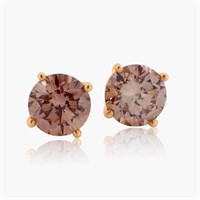 14K ROSE GOLD 2.00CT TOURMALINE EARRINGS