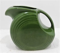 Vintage Fiesta disc water pitcher, dark green