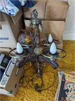 Retro hanging light fixture chandelier mid-century