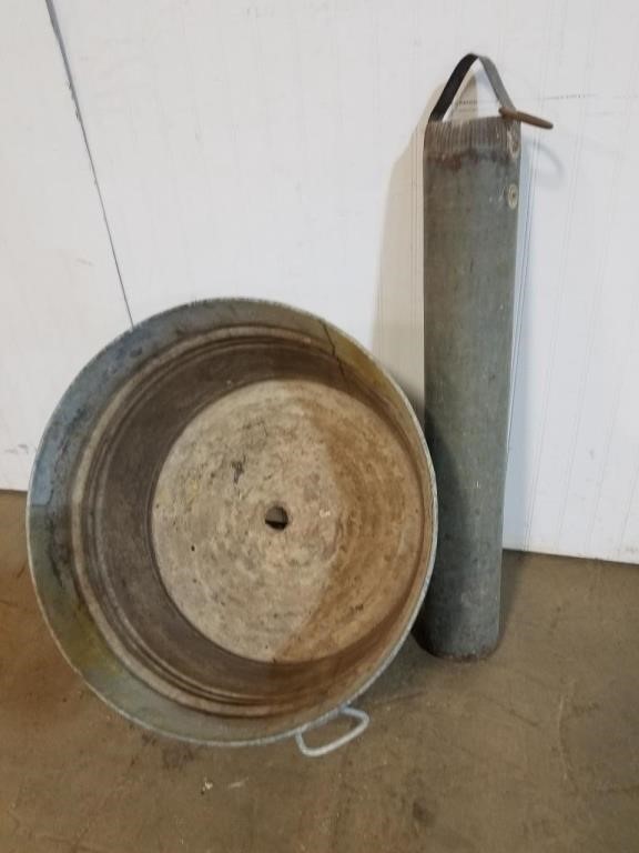 Wash Tub (Planter) and Well Bucket