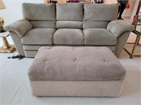 Reclining Couch and Storage Ottoman