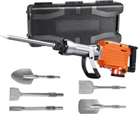 Electric Jackhammer + 6 Chisel Set