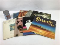 8 vinyles 33 tours dont Nazareth, Santana