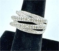 925 Silver & Genuine Diamond Ring