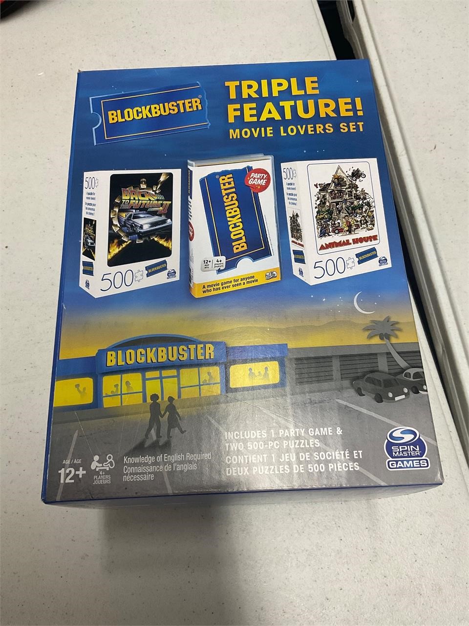 BLOCKBUSTER TRIPLE FEATURE Family game night