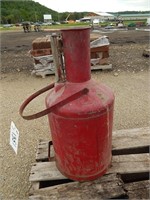 Antique metal gas can