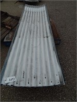 Pallet of used corrugated steel panels; 9'x28"; b