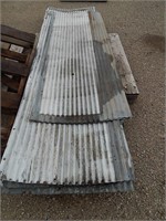 Pallet of used corrugated steel panels; 6'-8' long