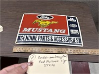 Heavy 23x14 Ford Mustang porcelain steel sign