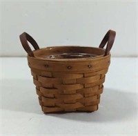 1991 Longaberger Round Double Handle Basket With