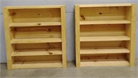 (2) Wooden Shelves