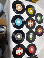 10 pre owned 45 vinyl records