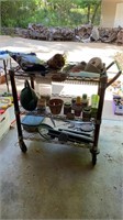 Stainless Steel Rolling Cart w/ Garden Supplies #2