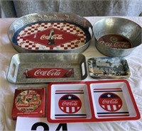 Coca Cola serving trays - 1 plastic