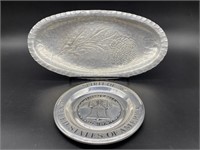 (2) Pewter Trays, 1 is Bicentennial