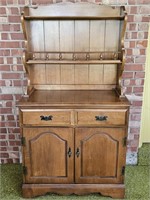 Vintage Colonial Maple Kitchen Buffet Cabinet