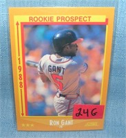 Ron Gant rookie baseball card