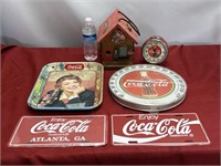 Coca-Cola Bird House, Serving Tray, Alarm Clock,