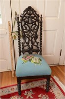 BARLEY TWIST CARVED GOTHIC  HALL CHAIR