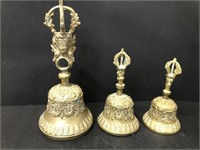 3 assorted size bell very ornate & sound beautiful