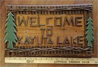 Welcome to Kayuta Lake Wooden Sign