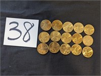 15-2000 Dollar Coins  P Mint