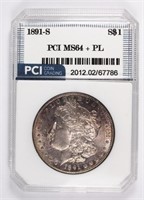 1891-S MORGAN SILVER DOLLAR