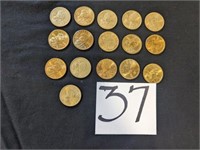 16- 2000 Dollar Coins P mint