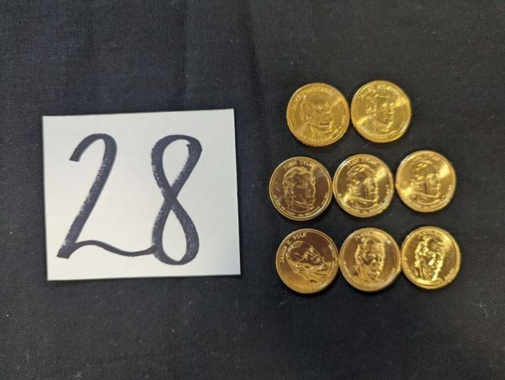 8 Presidential Coins