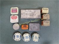 LOT OF 12 ASSORTED VINTAGE ADVERTISING TINS