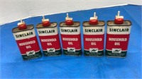 (5) Cans Sinclair Household Oil