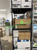 48"x24"x78" Metal Shelving Unit and Contents