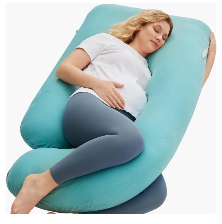 Momcozy U Shaped Pregnancy Pillows with Cotton