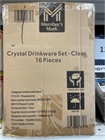 MM  crystal drinkware set - clear 16 pcs
