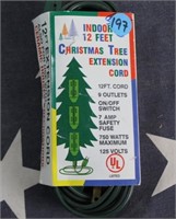 Indoor Christmas Tree Extension Cord - 12'