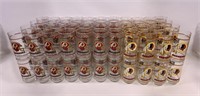 Redskins drinking glasses, Mobil, 5.5" tall