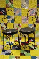 SET OF 2 CHILD SIZE METAL CHAIRS