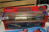 TOOTSIE TOYS TRAIN AND SHIPS DIE CAST 2PC NOS