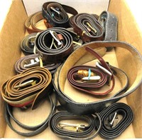 Lot of Leather Belts Various Sizes