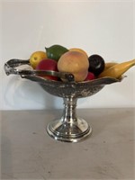 Silverplate Basket with Fruit